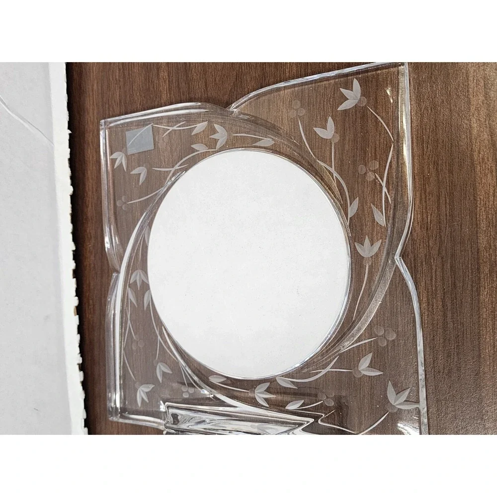 Mikasa Etched Frosted Floral Thick Glass Frame Square 8